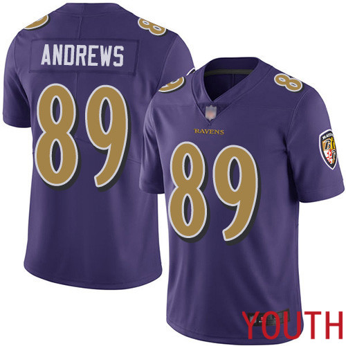 Baltimore Ravens Limited Purple Youth Mark Andrews Jersey NFL Football #89 Rush Vapor Untouchable->youth nfl jersey->Youth Jersey
